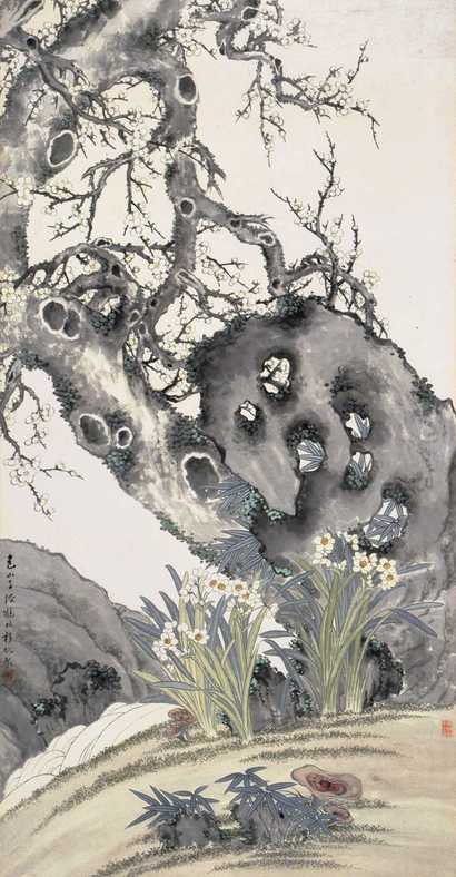 程鹤林 神仙富寿 立轴